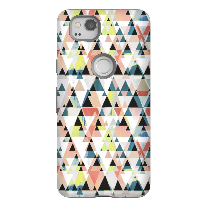 Pixel 2 StrongFit Colorful sprayed triangle pattern by Oana 