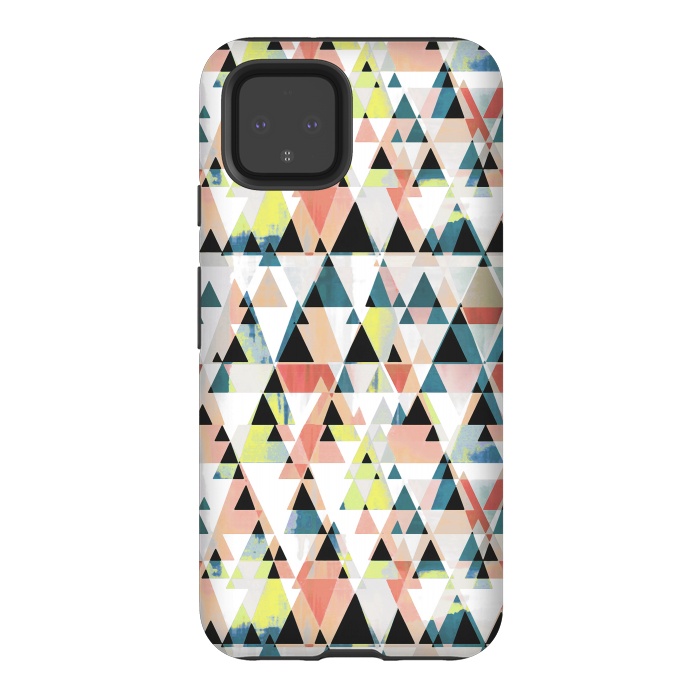 Pixel 4 StrongFit Colorful sprayed triangle pattern by Oana 