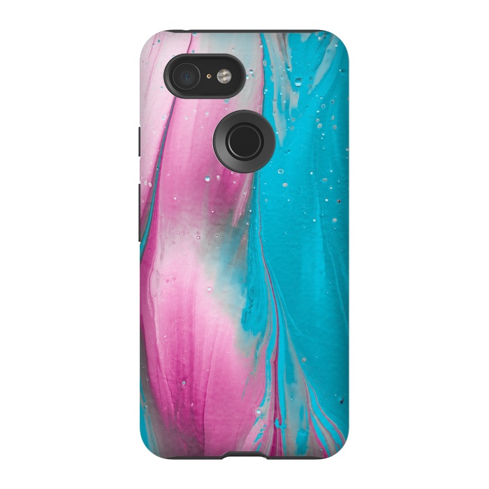 Pixel 3 StrongFit Feminine Fantasy Texture Pink Blue by Andrea Haase
