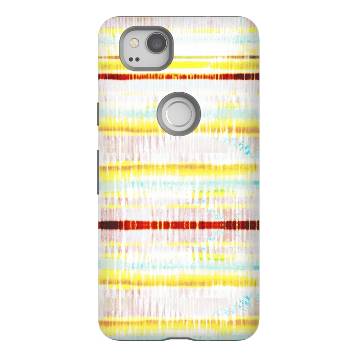 Pixel 2 StrongFit Ethnic vibrant stripes brushstrokes by Oana 