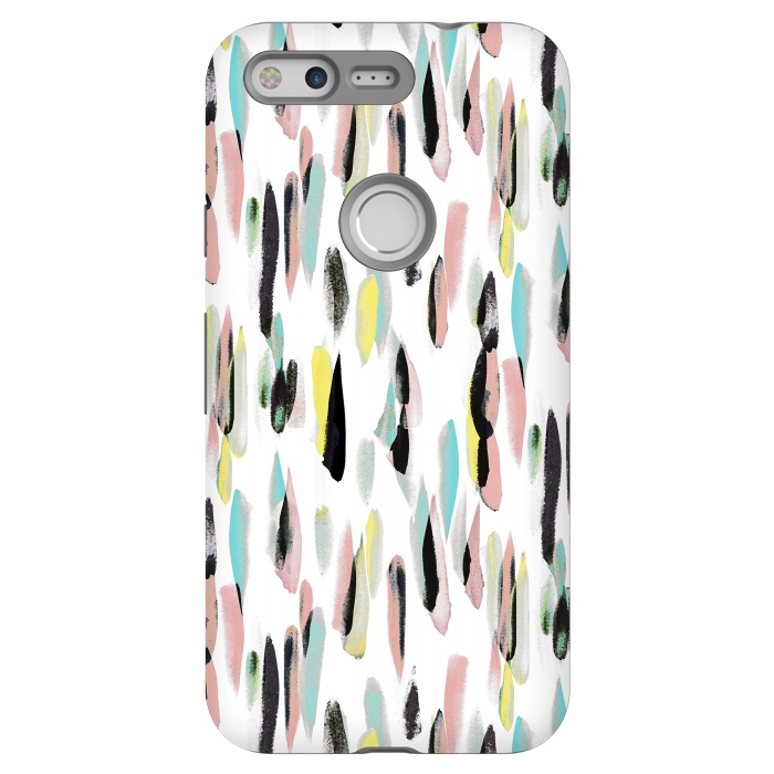 Pixel StrongFit Colorful brushed watercolor playful pattern by Oana 