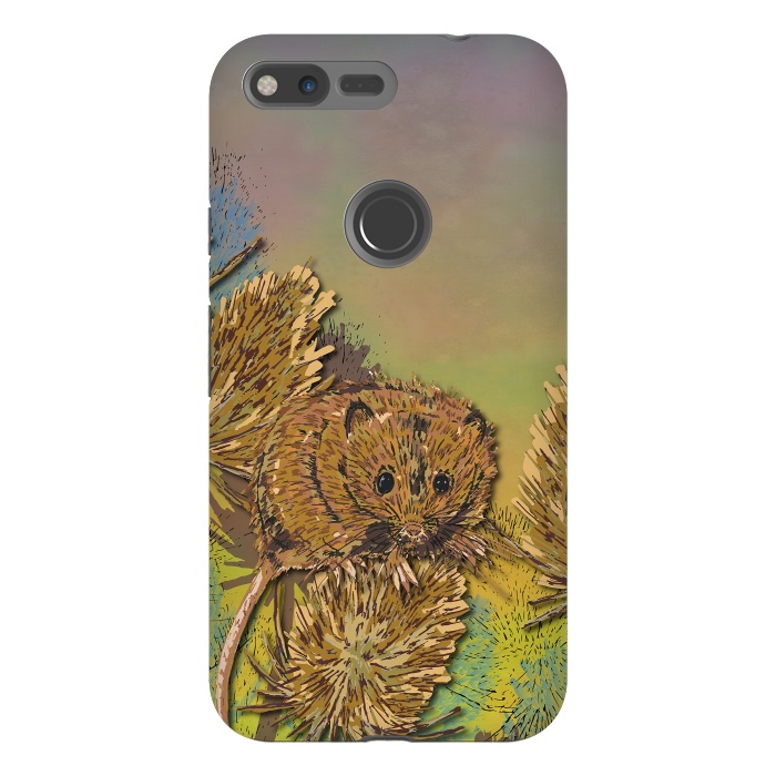 Pixel XL StrongFit Harvest Mouse and Teasels by Lotti Brown
