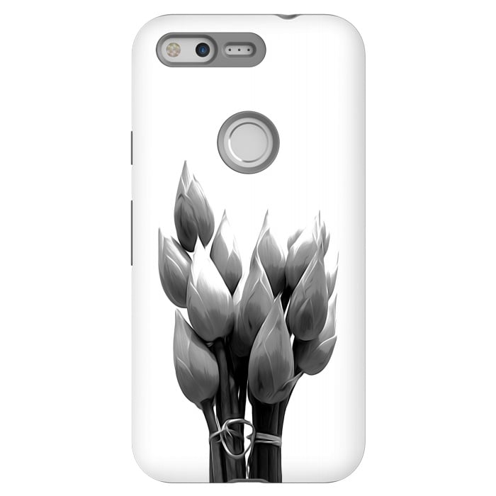 Pixel StrongFit Black and White Lotus by Alemi