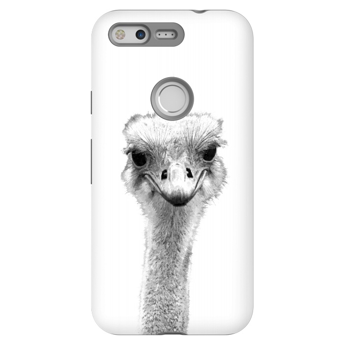 Pixel StrongFit Black and White Ostrich by Alemi