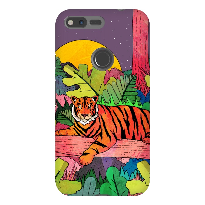 Pixel XL StrongFit Spring Tiger by Steve Wade (Swade)