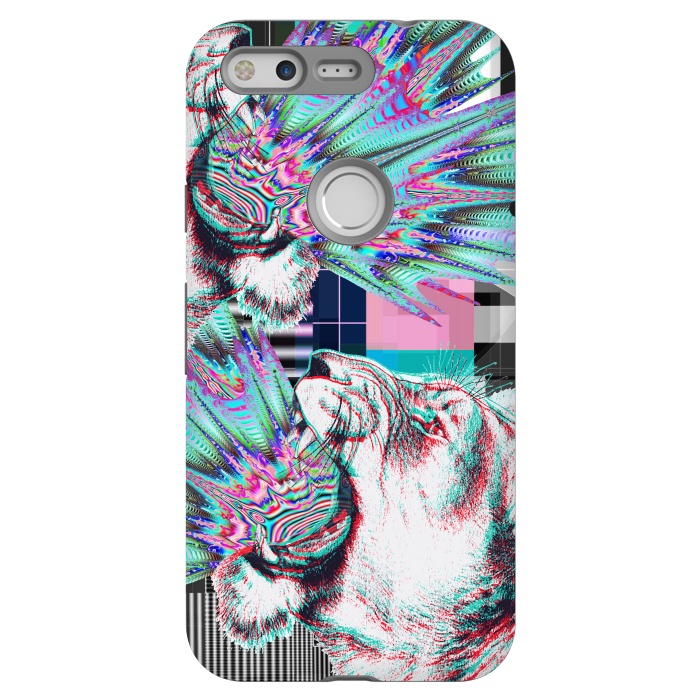 Pixel StrongFit Psychedelic tiger glitch by Oana 