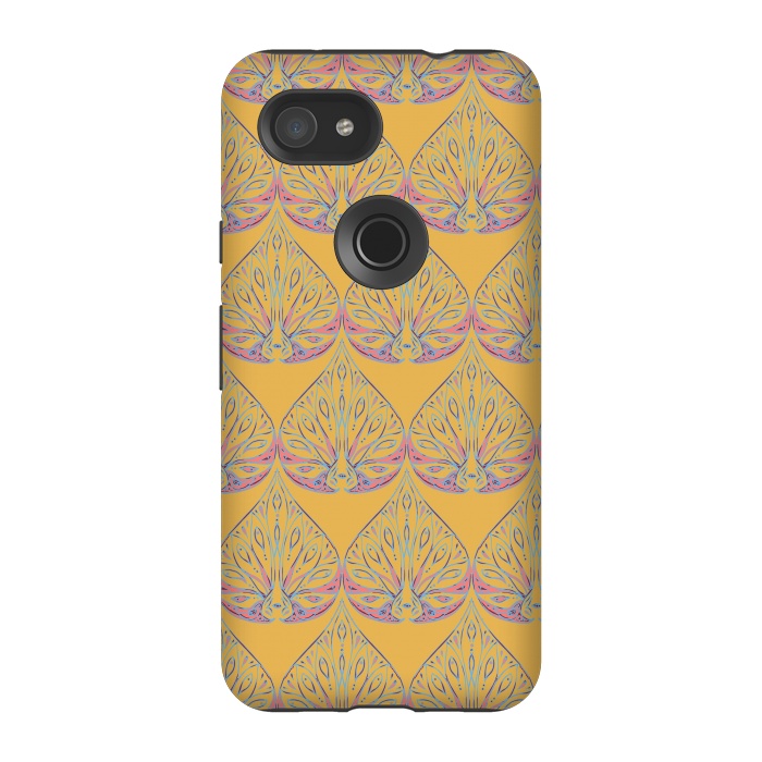 Pixel 3A StrongFit Art Deco - Yellow by Lotti Brown