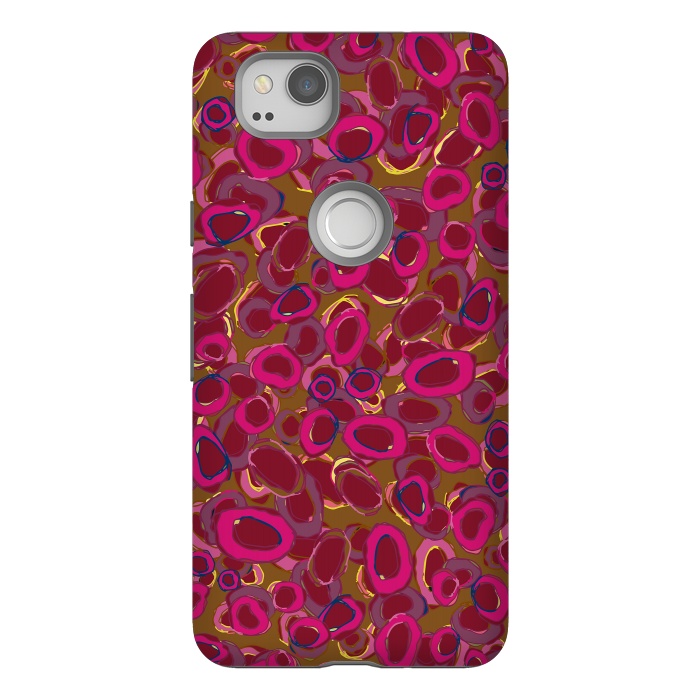 Pixel 2 StrongFit Bold Circles - Red & Pink by Lotti Brown
