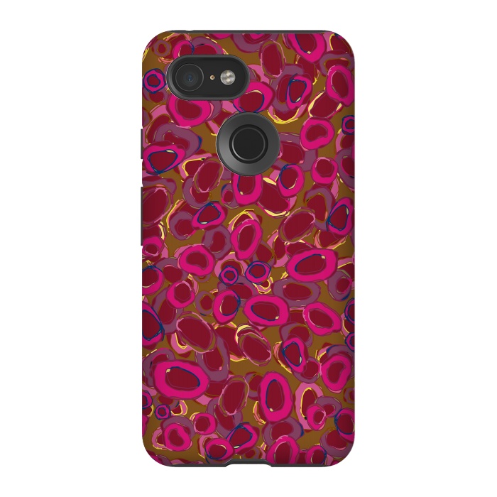 Pixel 3 StrongFit Bold Circles - Red & Pink by Lotti Brown