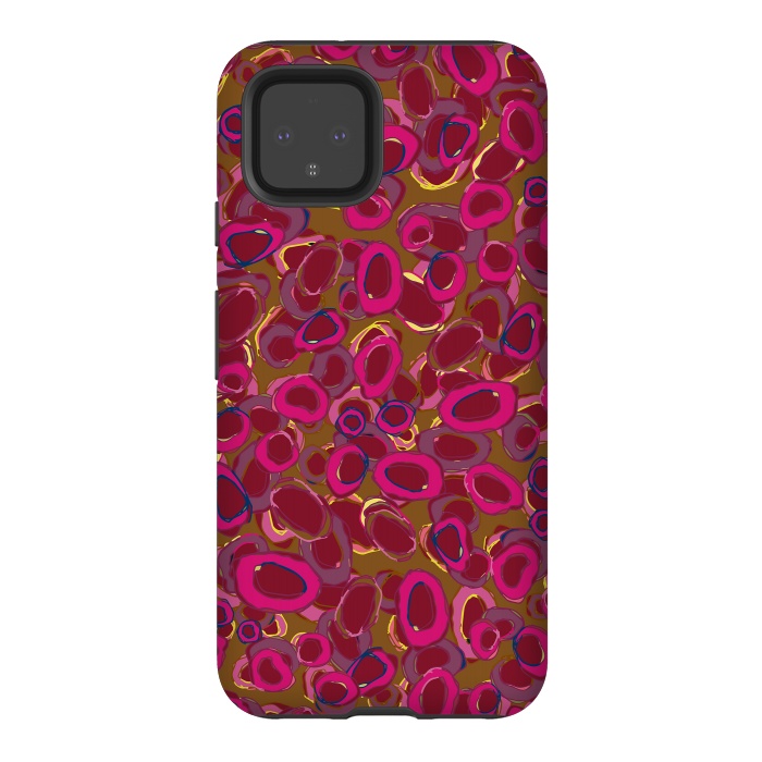 Pixel 4 StrongFit Bold Circles - Red & Pink by Lotti Brown