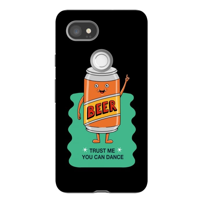 Pixel 2XL StrongFit Beer you can dance black by Coffee Man