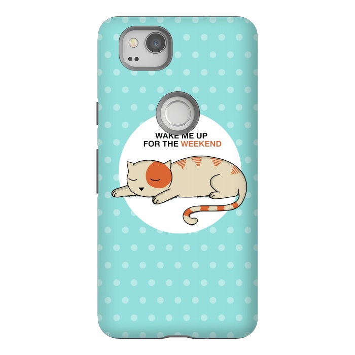 Pixel 2 StrongFit Cat wake me up by Coffee Man