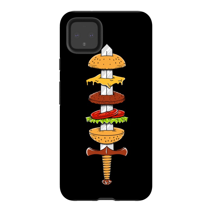 Pixel 4XL StrongFit sword Burger by Coffee Man