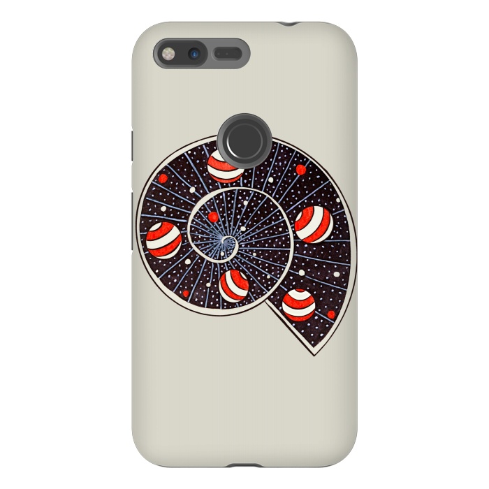Pixel XL StrongFit Spiral Galaxy Snail With Beach Ball Planets by Boriana Giormova