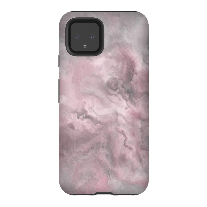 Pixel 4 StrongFit Blush Grey Marble by Andrea Haase