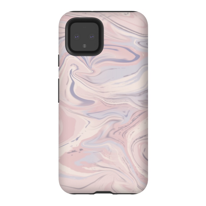 Pixel 4 StrongFit Blush And Purple Marble Elegance by Andrea Haase