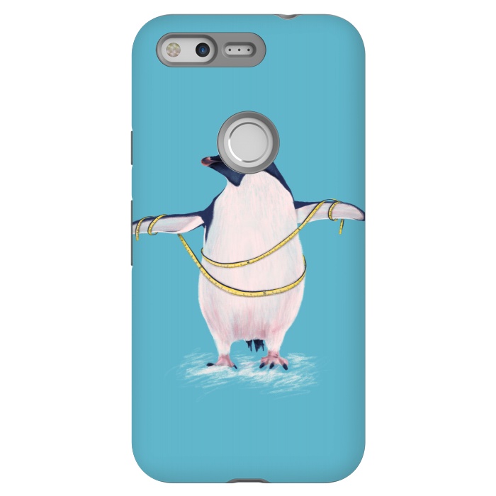 Pixel StrongFit Cute Fat Penguin Goes On Diet by Boriana Giormova