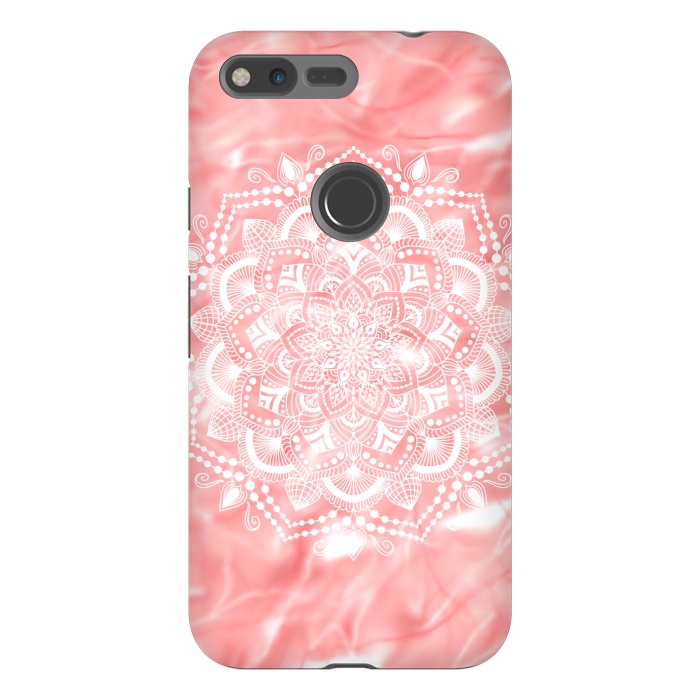 Pixel XL StrongFit Mandala white flower by Jms