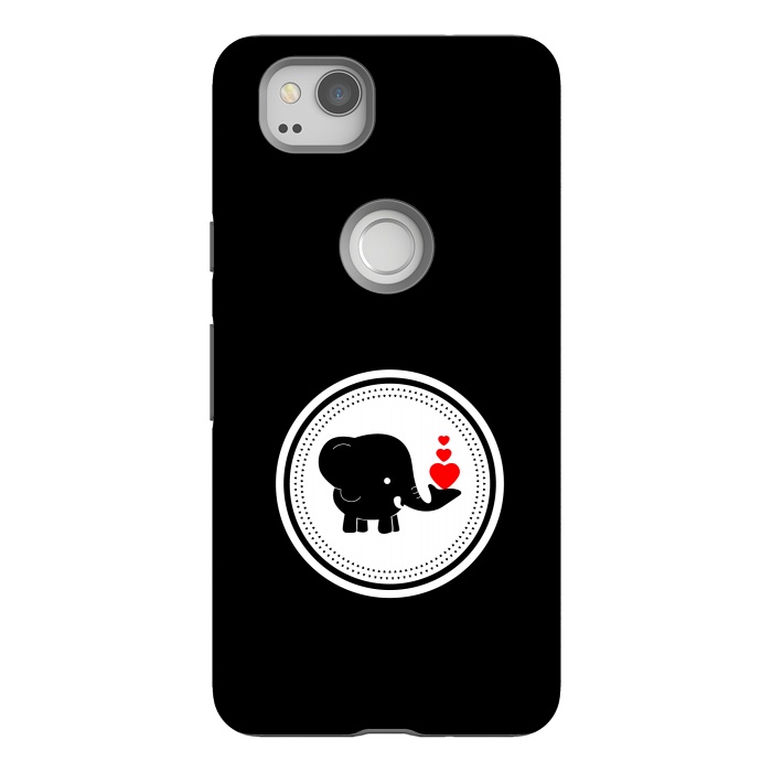 Pixel 2 StrongFit elephant with hearts by TMSarts