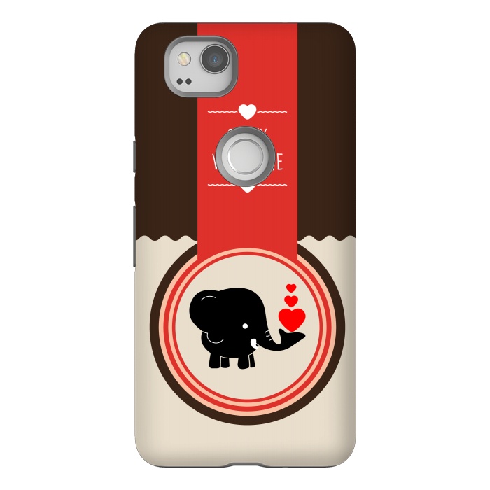 Pixel 2 StrongFit be valentine elephant by TMSarts
