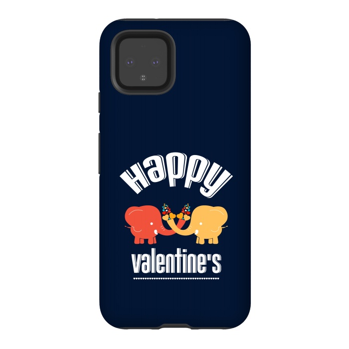 Pixel 4 StrongFit two elephants valentines by TMSarts