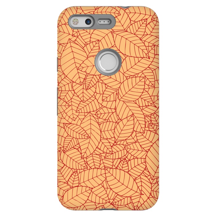 Pixel StrongFit Red Leaves Pattern by Mangulica