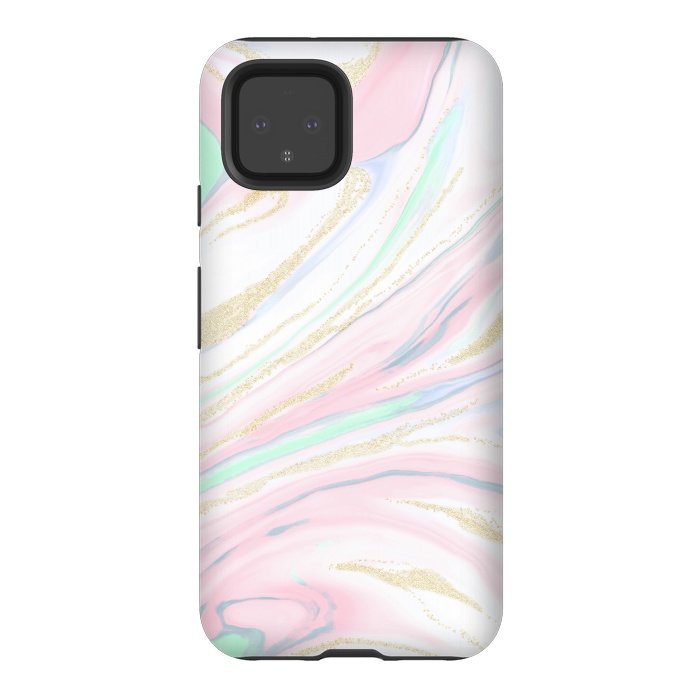 Pixel 4 StrongFit Classy marbleized abstract design by InovArts