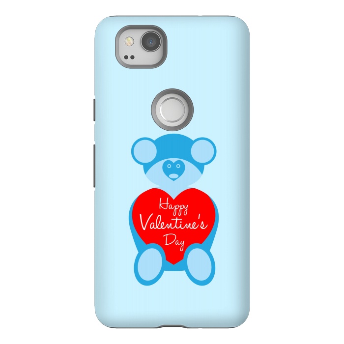 Pixel 2 StrongFit teddy bear blue by TMSarts
