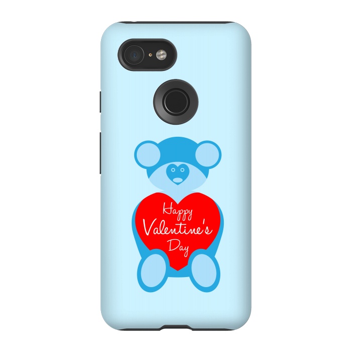 Pixel 3 StrongFit teddy bear blue by TMSarts