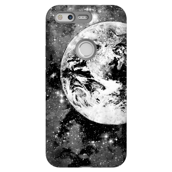 Pixel StrongFit Black and white Earth in Space by Oana 