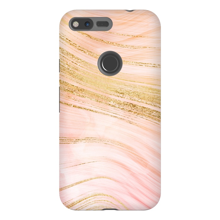 Pixel XL StrongFit Pink Mermaid Lush Marble with Faux Gold Veins by  Utart