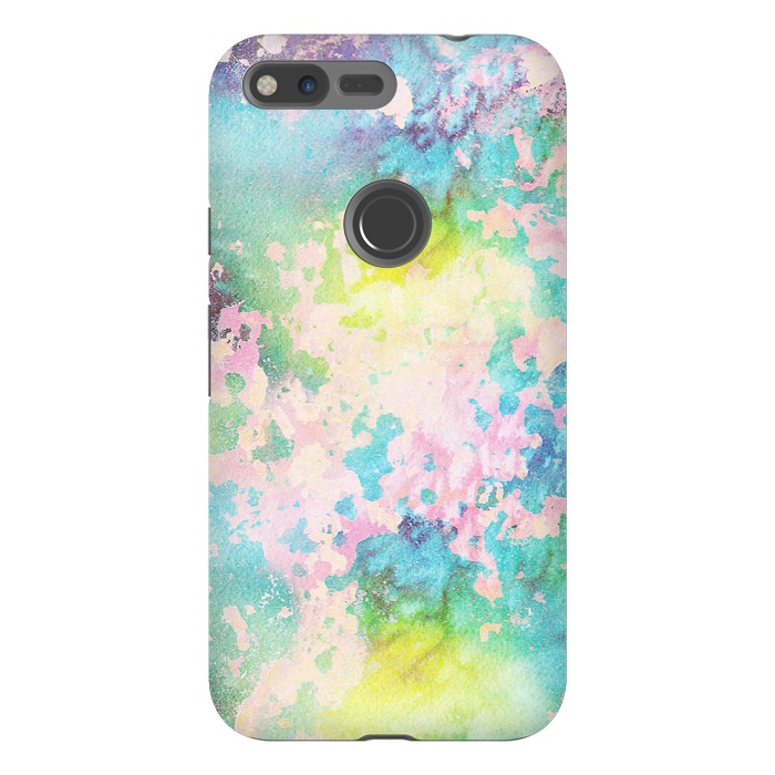 Pixel XL StrongFit Colorful watercolor painted wall by Oana 