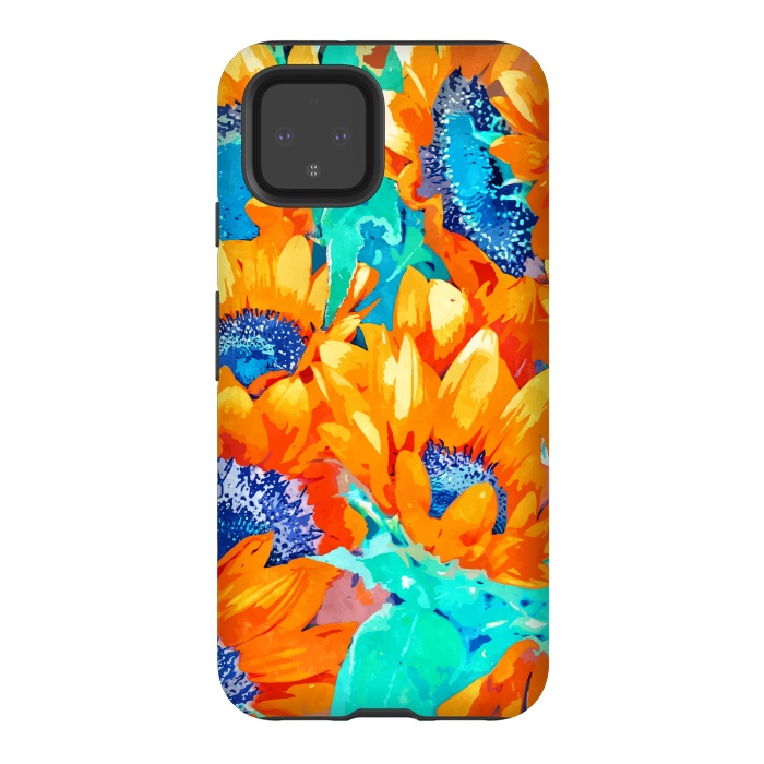 Pixel 4 StrongFit Sunflower Garden by Uma Prabhakar Gokhale