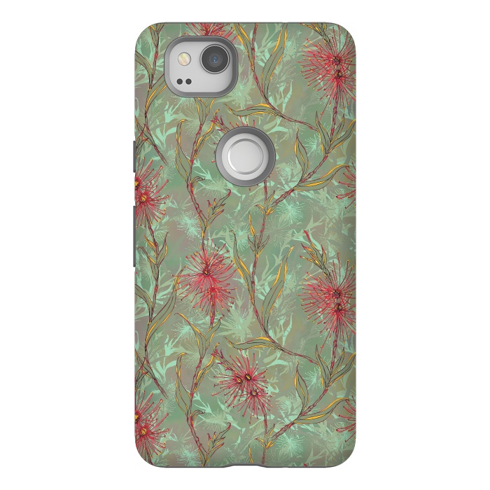 Pixel 2 StrongFit Red Gum Flower by Lotti Brown