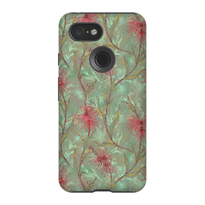 Pixel 3 StrongFit Red Gum Flower by Lotti Brown