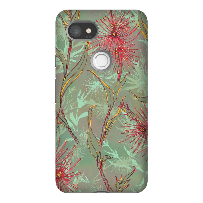 Pixel 2XL StrongFit Red Gum Flower by Lotti Brown