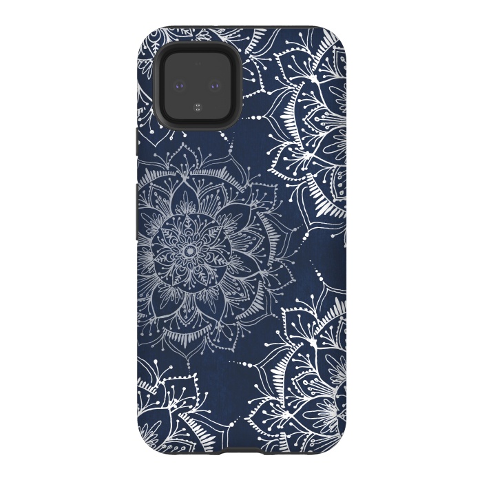 Pixel 4 StrongFit Floral Blue by Rose Halsey