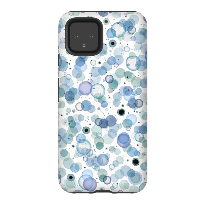 Pixel 4 StrongFit Blue Bubbles by Ninola Design