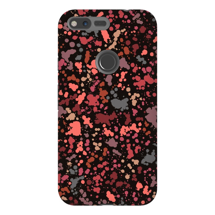 Pixel XL StrongFit Color Splatter Drops Red by Ninola Design