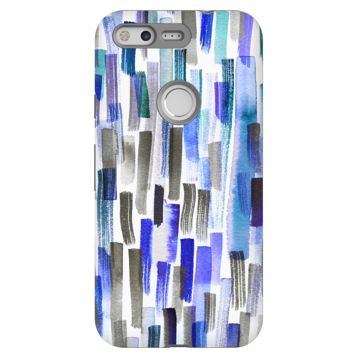 Pixel StrongFit Colorful Brushstrokes Blue by Ninola Design
