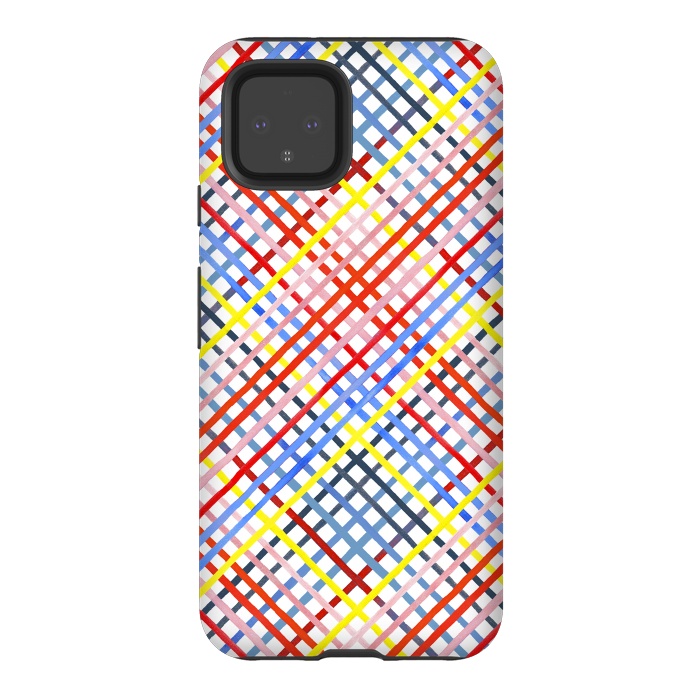 Pixel 4 StrongFit Gingham Vichy Multicolored by Ninola Design