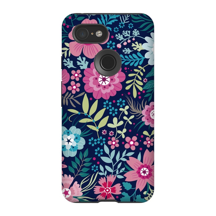 Pixel 3 StrongFit Romancing Floral Design by ArtsCase