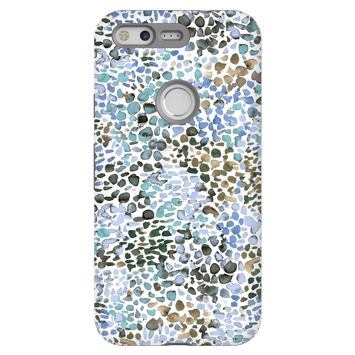 Pixel StrongFit Blue Specked Watercolor by Ninola Design