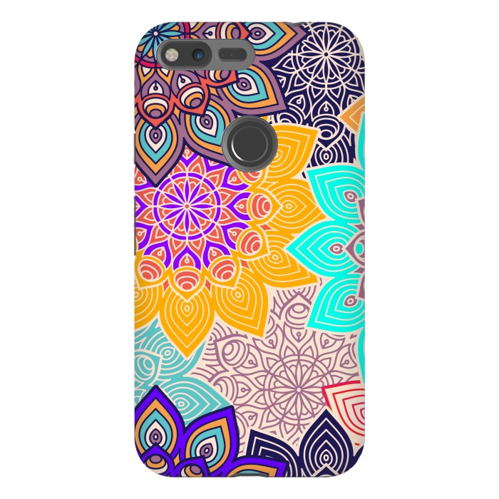 Pixel XL StrongFit Repeated Tropical Mandalas by ArtsCase