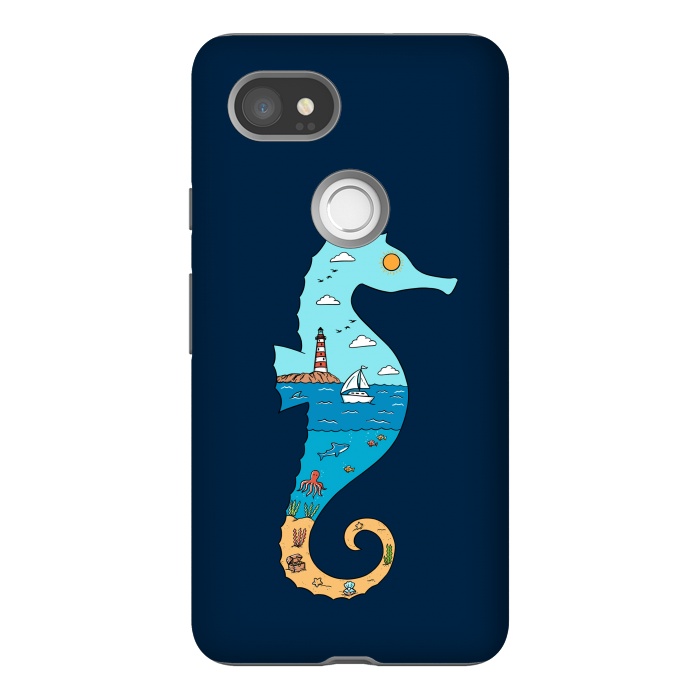 Pixel 2XL StrongFit SeahorseNature by Coffee Man