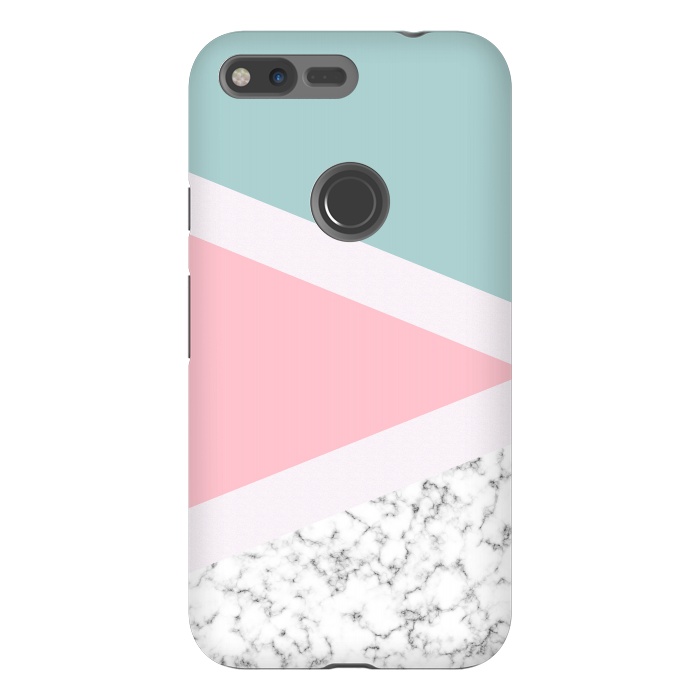 Pixel XL StrongFit Pastel Triangle Marble by Ninola Design