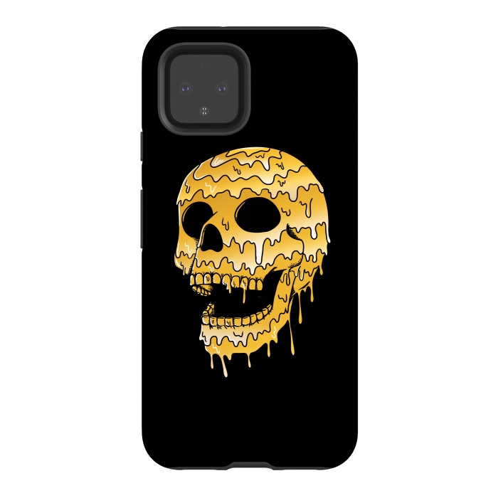 Pixel 4 StrongFit Gold Skull by Coffee Man