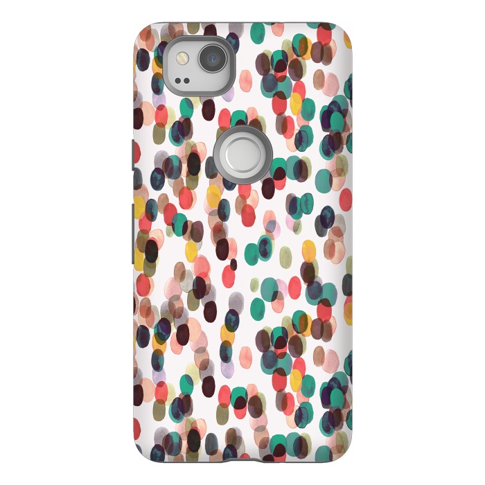 Pixel 2 StrongFit Relaxing Tropical Colorful Dots by Ninola Design