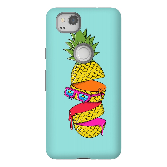 Pixel 2 StrongFit Pineapple Colors by Coffee Man