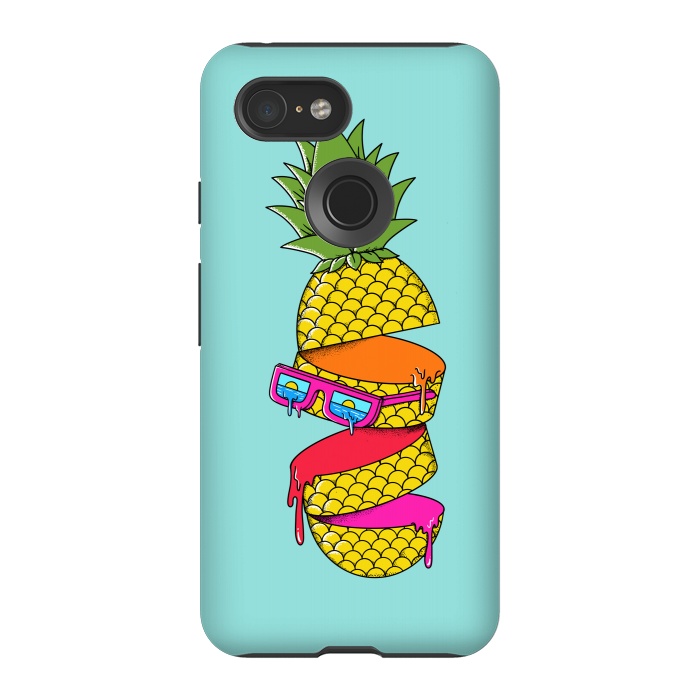 Pixel 3 StrongFit Pineapple Colors by Coffee Man